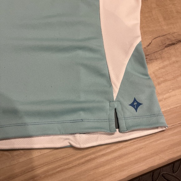 Specialized Women's Cycling jersey,light Blue White Half Zip Small - Picture 2 of 7